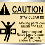 Caution Instruction Placecard 